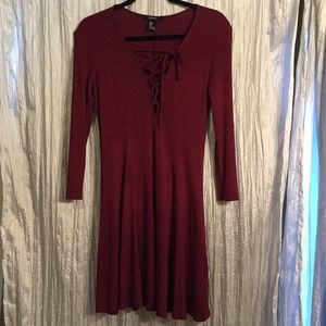 Burgundy 3/4 Sleeve Dress size L